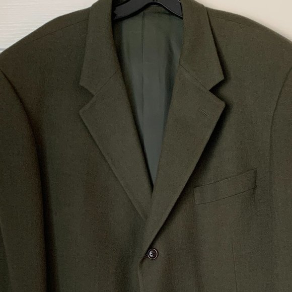CAMELHAIR SINGLE BUTTON BLAZER Loden Green by Loro Piana for SAKS - Picture 4 of 10
